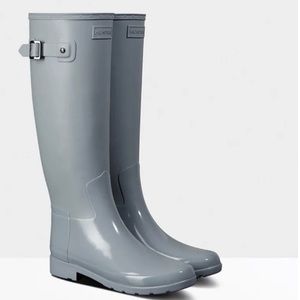 Hunter Refined Boot High Gloss Stormy Grey
